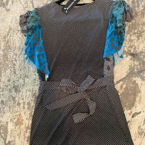 Juniors XL polka dot and animal print dress